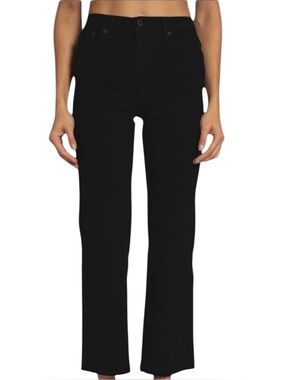 NWT ASKK NY Slim Crop High-Rise Wide Leg Raw Hem Cropped Jeans, Size 26 (2)